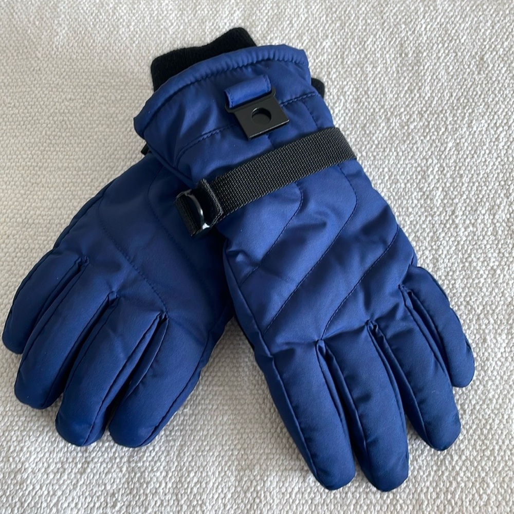 Kids' Ski Gloves - All in Motion - Navy Blue - 8-14 years